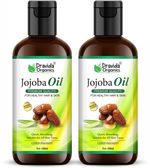 Dravida Organics Pure Cold Pressed Natural Unrefined Jojoba Oil – Pack of 2 (200 ml)
