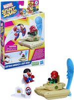 MARVEL Stunt Squad Captain America vs. Red Skull Playset Toys for Kids (Multicolor)