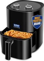 KENT Ultra Air Fryer 4L 1300W | Fry, Bake, Grill & Roast | Up to 80% Less Oil Usage | Rapid Heat Circulation | Adjustable Temperature Control Knob 80 to 200 | Auto Cut-Off Air Fryer (4 L)