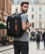 WROGN Medium 29 L Laptop Backpack MILES Unisex Bag with rain cover Office/School/College/BusinessA-29L (Black)