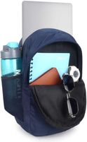 WILDSKILL Medium 30 L Laptop Backpack NEVI Backpack School College & Travel Bag with Front Zipper Pocket ( SMALL BAG) (Blue)