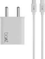 boAt 22.5 W Quick Charge 3 A Wall Charger for Mobile with Detachable Cable (White, Cable Included)