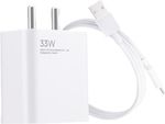 XIAOMI by Mi 33 W SonicCharge 3 A Single Port Mobile Charger with Detachable Cable (White, Cable Included)