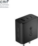 CMF by Nothing 65 W GaN 3 A Multi-pin Wall Charger for Mobile (Dark Grey)
