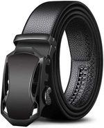 PROVOGUE Men Black Artificial Leather, Texas Leatherite Belt