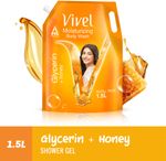 Vivel Glycerin & Honey Body Wash Shower Gel, for Soft, Glowing & Moisturized Skin (1500 ml)