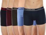 Dollar Pack of 5 Dollar Lehar Mens Combed Cotton Trunk – Pack of 5 – Actual Colour May Vary Solid Men Trunk