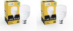 EcoLink 30 W Basic Standard B22 LED Bulb (White, Pack of 2)
