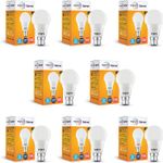 WIPRO 10 W Basic Standard B22 LED Bulb (White, Pack of 8)