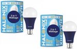 HALONIX 15 W, 8 W, 0.5 W Basic Round B22 LED Bulb (Multicolor, Pack of 2)