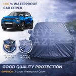 DriveBlaze Tata Punch Body Cover (Grey, For 2011, 2012, 2013, 2014, 2015, 2016, 2017, 2018, 2019, 2020, 2021, 2022, 2023, 2024, 2025, 2026 Models)