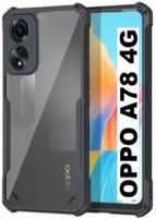 NewStatus Back Cover for Oppo A78 4G (Black, Grip Case, Rubber, Pack of: 1)