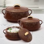 Cello Midas Pack of 3 Thermoware Casserole Set (500 ml, 1000 ml, …more