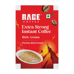 RAGE Extra Strong Premium Blend Coffee (Pack of 50)+Multipurpose Shaker 450ml Instant Coffee (50 x 1.5 g, Assorted Flavoured)