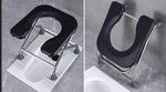 Varietytone commode stool hospital accessories black stool Commode Shower Chair (Black, Silver)