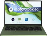 MOTOROLA Motobook 60 Full Metal 2.8K OLED (i5 14th Gen) Intel Core 5 Series 2 210H – (16 GB/512 GB SSD/Windows 11 Home) 14IRH10R Thin and Light Laptop (14 Inch, PANTONE Bronze Green, 1.4 Kg, With MS Office)
