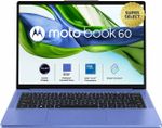MOTOROLA Motobook 60 Full Metal WUXGA OLED (i5 14th Gen) Intel Core 5 210H – (16 GB/512 GB SSD/Windows 11 Home) 14IRH10R Thin and Light Laptop (14 inch, Wedgewood, 1.39 kg, With MS Office)