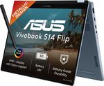 ASUS Vivobook S14 Flip OLED (2026) with Touch Screen, Snapdragon X – (8 GB/512 GB SSD/Windows 11 Home) TP5408QA-U2093WS Thin and Light Laptop (14 inch, Light Blue, 1.39 kg, With MS Office)