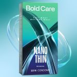 18+ Bold Care 404 Super Nano Thin Condoms For Men Intense Fit with a Natural Feel Condom (10 Sheets)