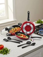 MILTON Pro Cook Kitchen Pride Plus Granito Non Induction, Maroon Non-Stick Coated Cookware Set (Aluminium, 7 – Piece)