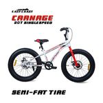 EAST COAST Carnage 20T cycle/Fat bike for 5 to 9 year kids 20 T (inch) Mountain Cycle (Single Speed, White, Rigid)