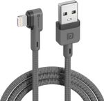 Portronics Lightning Cable 3 A 1.2 m Deuce USB 500 Stress Resistant,Sturdy 2-in-1 Micro (Compatible with All Phones With 8 Pin Port, Grey, One Cable)