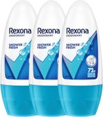 Rexona Shower Fresh Underarm Roll On Deodorant For Women (PO3) Deodorant Roll-on  –  For Women (150 ml, Pack of 3)