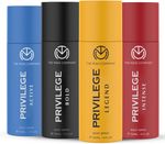THE MAN COMPANY Privilege Intense , Legend, Bold & Active Deodorant Spray  –  For Men (600 ml, Pack of 4)