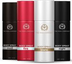 THE MAN COMPANY Blanc, Fire, Night & Oud Deodorant Set | Long-Lasting Freshness Deodorant Spray  –  For Men & Women (600 ml, Pack of 4)