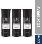 Yardley London Gentleman Classic With Woody Fougere Notes Body Deodorant Spray  –  For Men (660 ml, Pack of 3)