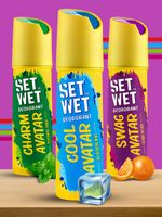 SET WET Cool, Charm and Swag Avatar Deodorant Spray  –  For Men (450 ml, Pack of 3)
