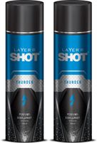 LAYER’R Shot Thunder Deodorant Spray  –  For Men (240 ml, Pack of 2)