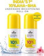 OSCAR 10% AHA BHA Underarm Roll-On | Reduces Pigmentation & Odour, Aqua & Floral Deodorant Roll-on  –  For Men & Women (40 ml, Pack of 2)