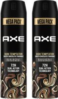 AXE Dark Temptation Long Lasting For Men (Pack of 2) Body Spray  –  For Men (430 ml, Pack of 2)