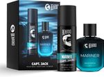 BEARDO Mariner Perfume & Captain Jack Body Spray | Strong & Long Lasting Fragrance Body Spray  –  For Men (170 ml, Pack of 2)