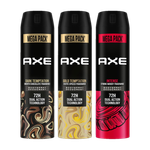 AXE Gold Temptation, Dark Temptation and Intense Deodorant Spray  –  For Men (645 ml, Pack of 3)