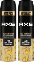 AXE Gold-Temptation Body Spray  –  For Men (430 ml, Pack of 2)