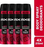 AXE Intense Body Spray  –  For Men (860 ml, Pack of 4)