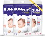 Bumtum Baby Overnight Diaper Pants, Chamomile Microbial Layer Protection – L (108 Pieces)
