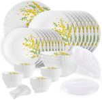 Cello Pack of 47 Opalware Dazzle Series Girasol Crockery Set | Di…more