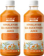 Nutrabud Sea Buckthorn Berry Juice – From Ladakh – Rich in Omega-3,6,7,9 & Vitamin-C (2 x 500 ml)