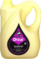 Oreal 100% Pure Canola Rich in Omega 3, Vitamin A & D, Preservative Free Cooking Canola Oil Can (5 L)