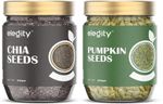 Elegity Nutrient-Rich Snack for Weight Loss & Immunity Boost |100% Organic|Keto Friendly Black Chia Seeds, Pumpkin Seeds (2 x 250 g)