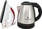 SINGER Cutie DX Kettle with Dry Iron Trio Electric Kettle (1.5 L, Silver)