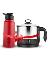 Pigeon PG-KESSEL-BOTTLE-COMBI Multi Cooker Electric Kettle (1.2 L, Silver, Black)