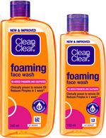 Clean & Clear Foaming Face wash 390ml| Clinically proven| Pimple & Acne removal Face Wash (390 ml)