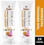 Dabur Kesar Ubtan -Pack of 2|100% Kashmiri Saffron|Exfoliates, Glows & Tones Face Wash (200 g)