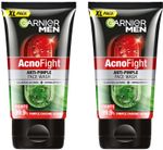 Garnier Men Acno Fight, Salicylic Acid, Repairs Skin & Balances Oils, Anti-Pimple Face Wash (300 g)
