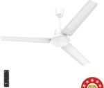 Orient Electric Ujala Swift with 3 Year Warranty BLDC Motor with Remote, Energy Saving, High Air Delivery, Ultra High Speed 1200 mm Ceiling Fan (5 Star | White | Pack of 1)