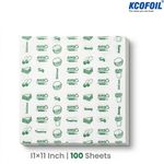 Kcofoil Butter Paper Sheets 11×11 Inch | 100 PCS | Greaseproof Food Wrap Parchment Paper (11 m)